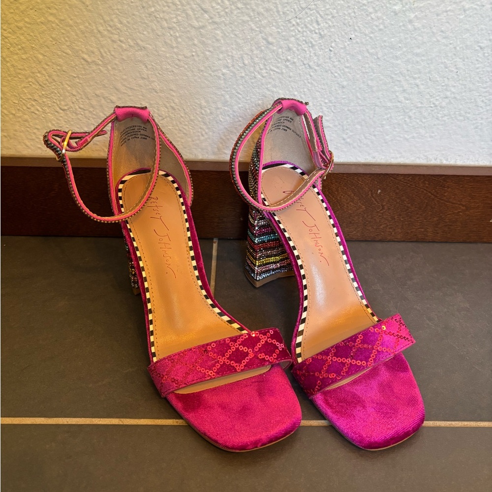 Betsey Johnson Rhinestone Heels size 8